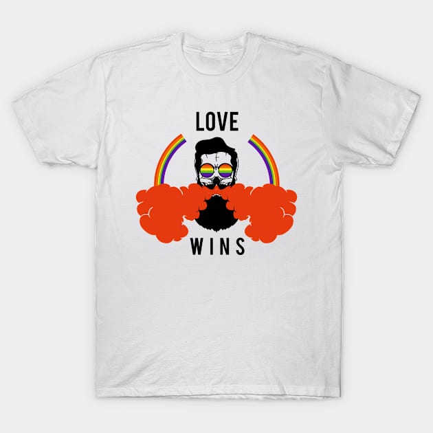 LGBT Rainbow Pride - Love Wins T-Shirt by victoriashel